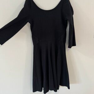 Teen Black Dress Tight waist lace sides